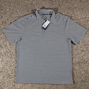 Cutter & Buck L Striped Polo Shirt NWT